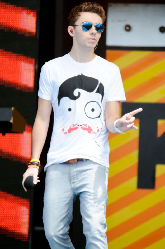 Nathan Sykes of The Wanted Wearing Police Cyber Watch